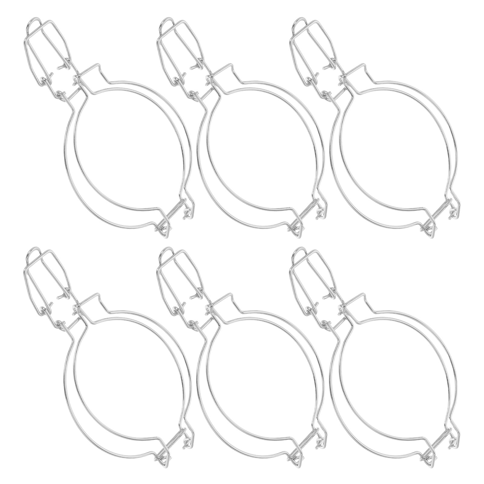 Food Storage Jars & Containers - 6Pcs Stainless Steel Snap Clasp Sealing