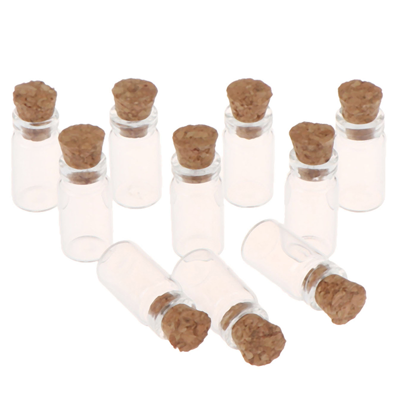 Food Storage Jars & Containers - 10Pcs 1:12 Dollhouse Miniature Glass Jars