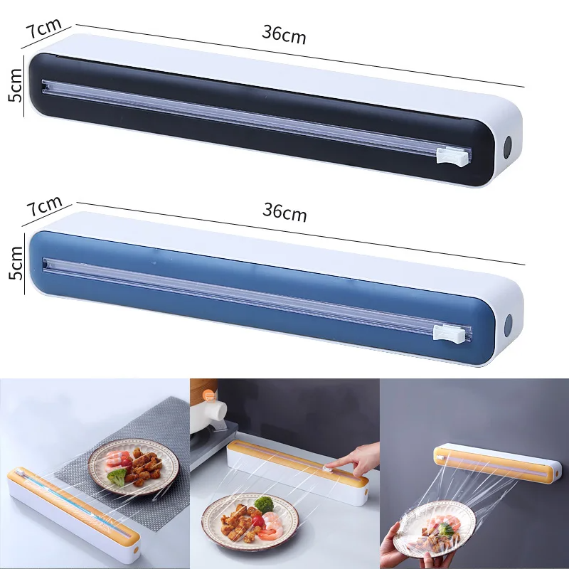 Food Storage Dispenser - Food Film Dispenser Magnetic Plastic Wrap
