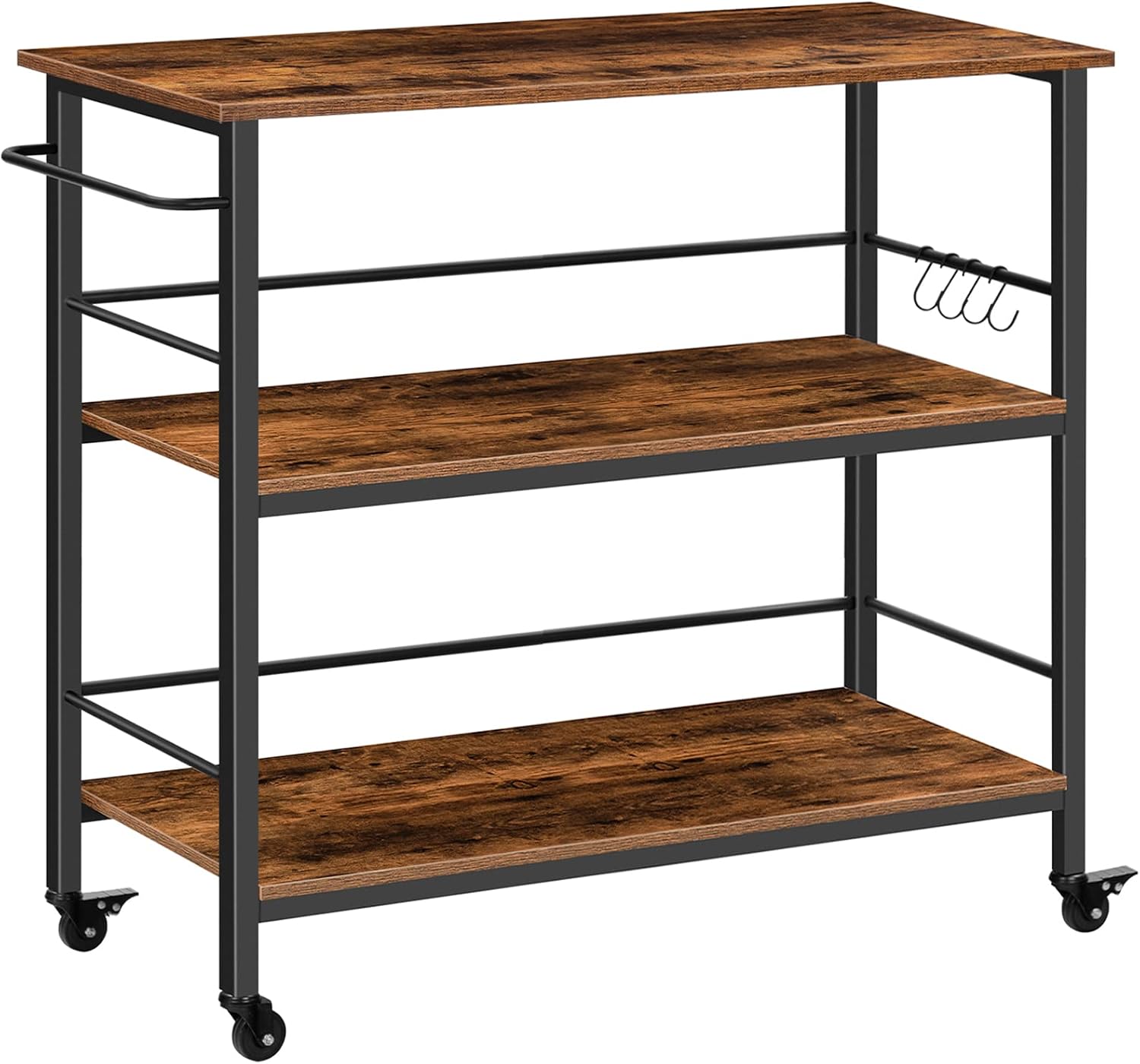Food Storage Table - 3 Tier Industrial Kitchen Island With