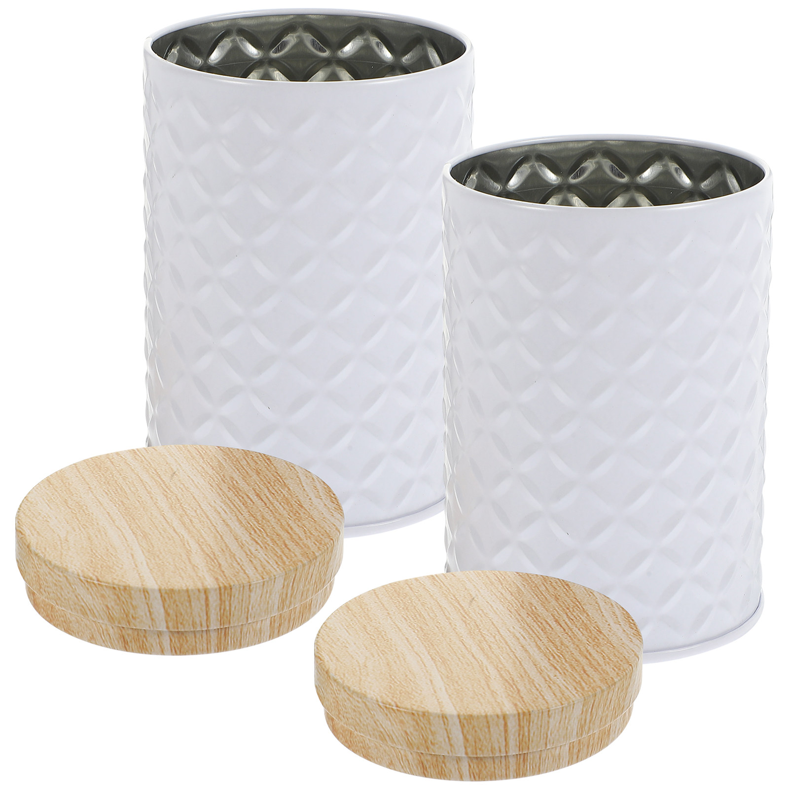 Food Storage Jars & Containers - 2Pcs Food Grade Tinplate Storage Canister