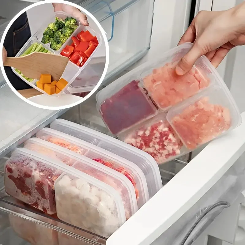 Food Storage Vault - 4 Grids Food Storage Box Portable