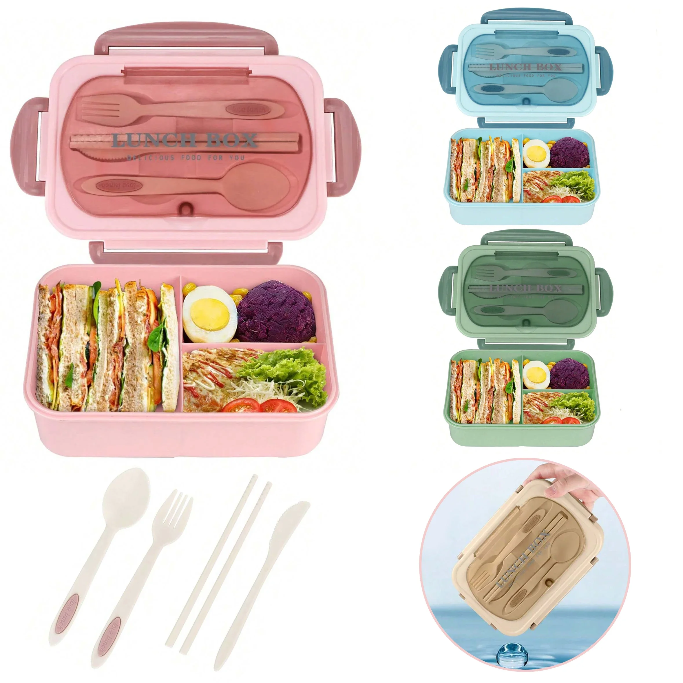 Food Storage Vault - Bento Box Adult Lunch Box, Containers
