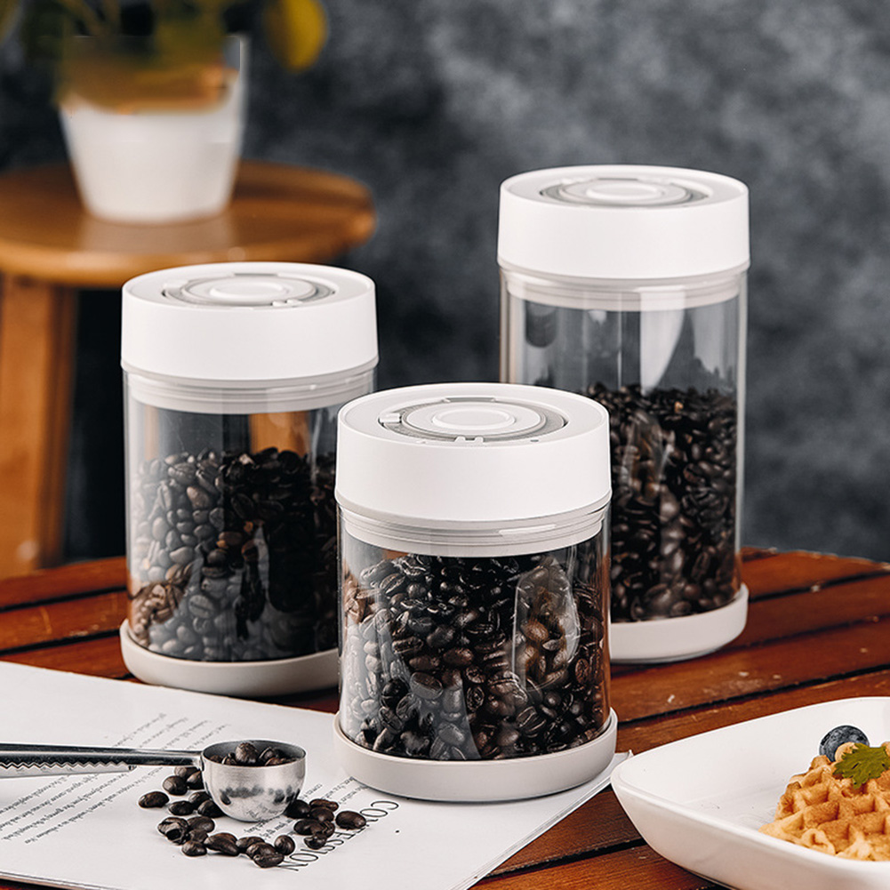 Food Storage Jar Set - Kitchen Moisture-proof Glass Coffee Bean Jar