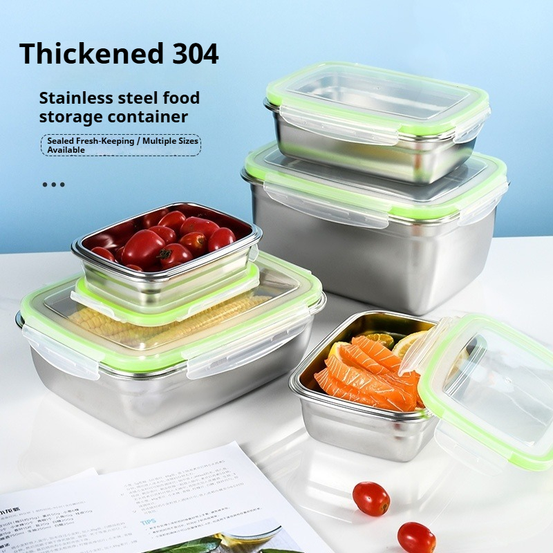 Food Storage Dispenser - 304 Stainless Steel Lunch Box Set