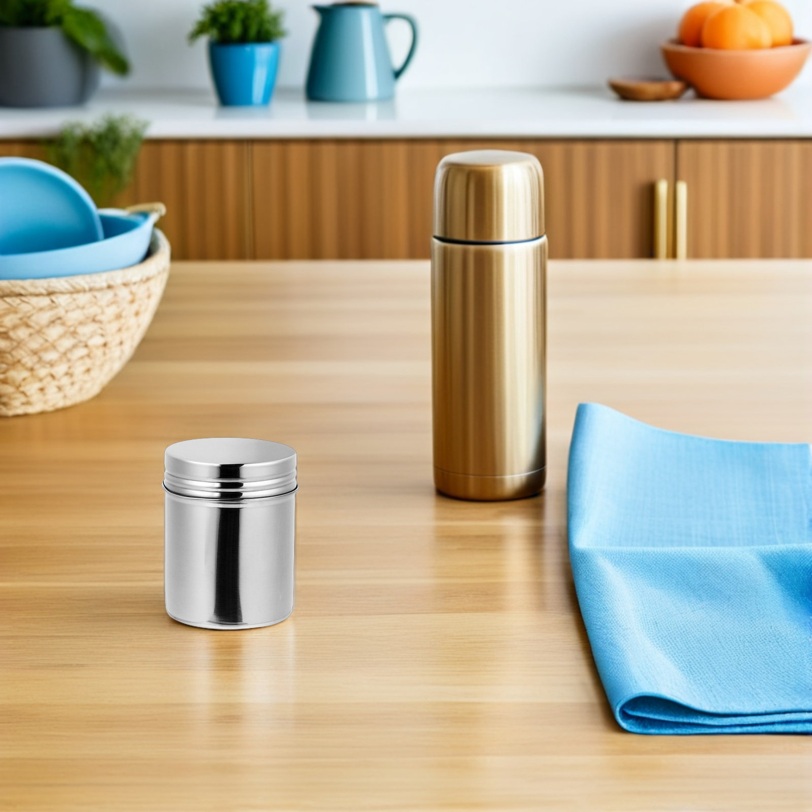 Food Storage Jars & Containers - 2Pcs Stainless Steel Canisters 304 Food