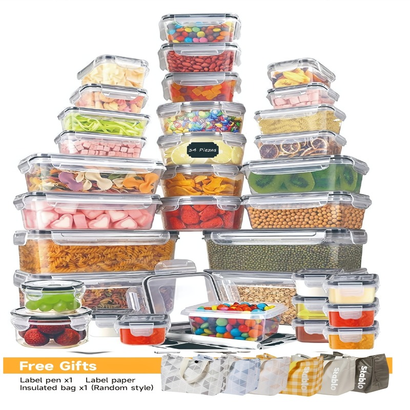 Food Storage Jar Set - 48PCS BPA-Free Food Storage Set –