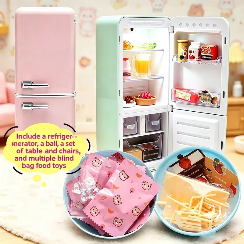 4-Color Mini Fridge Blind Box  - đánh giá và giá Food Storage Table