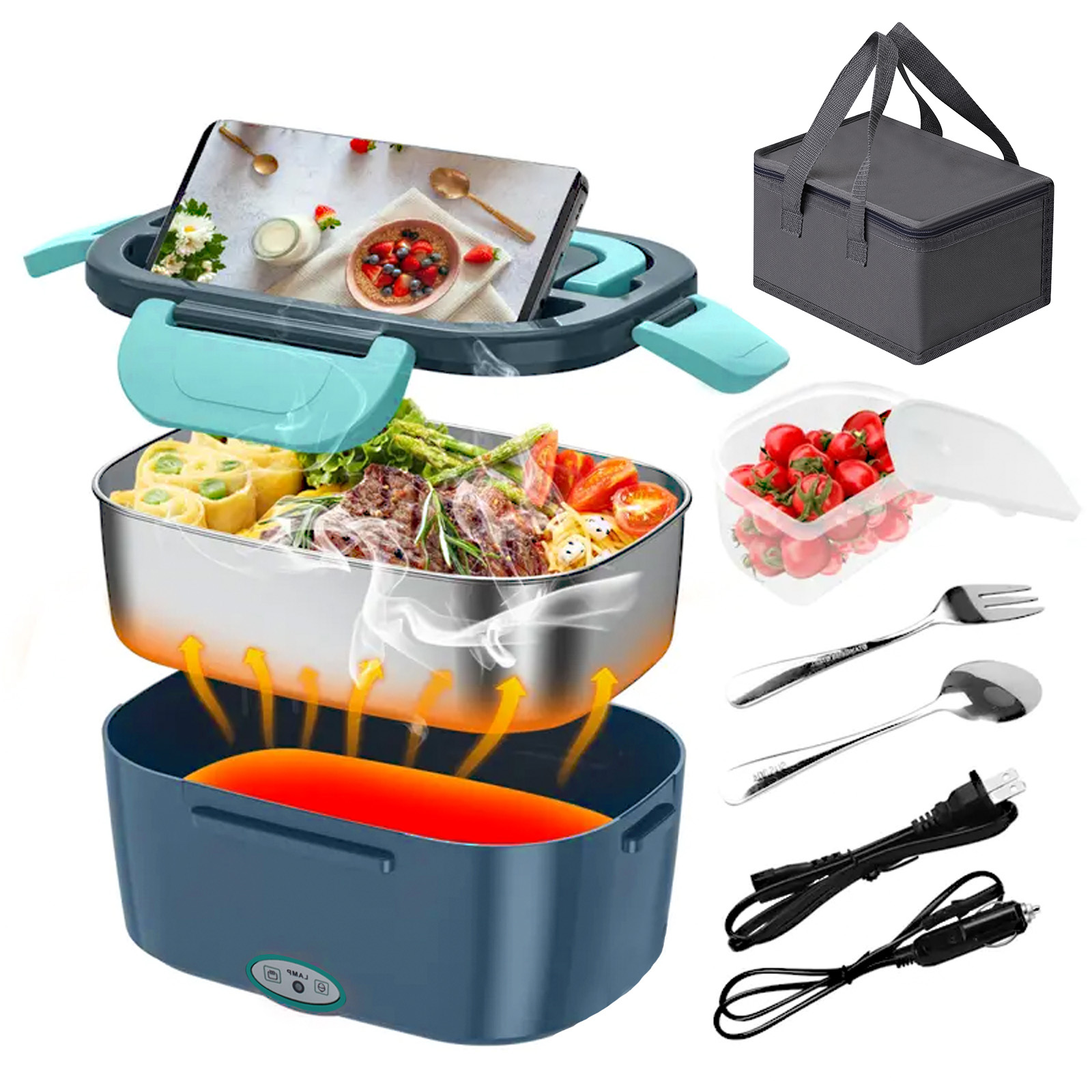 100W Electric Heating Lunch Bo - đánh giá và giá Food Storage Bag Organizer