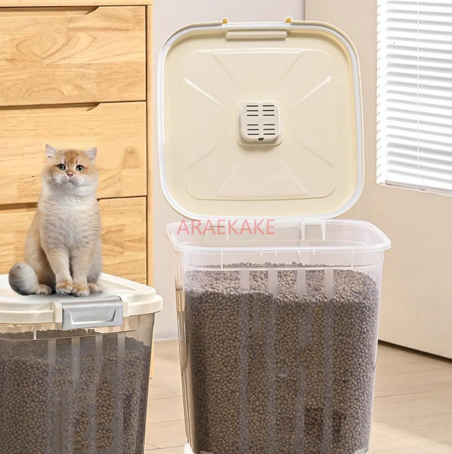 Cat food storage bucket, dog f - đánh giá và giá Food Storage Freeze Dried