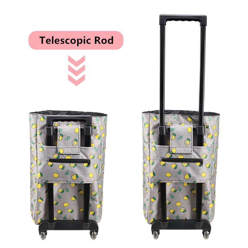 Folding Shopping Bag Women's B - đánh giá và giá Food Storage On Wheels