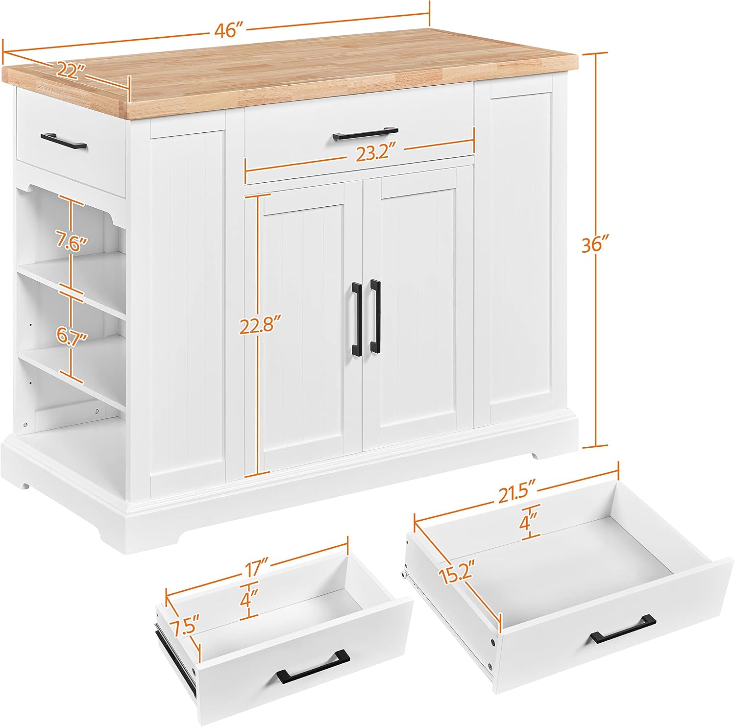 White Rolling Kitchen Island C - đánh giá và giá Food Storage On Wheels