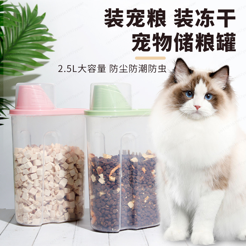 Pet food storage bucket 2.5L d - đánh giá và giá Food Storage Freeze Dried