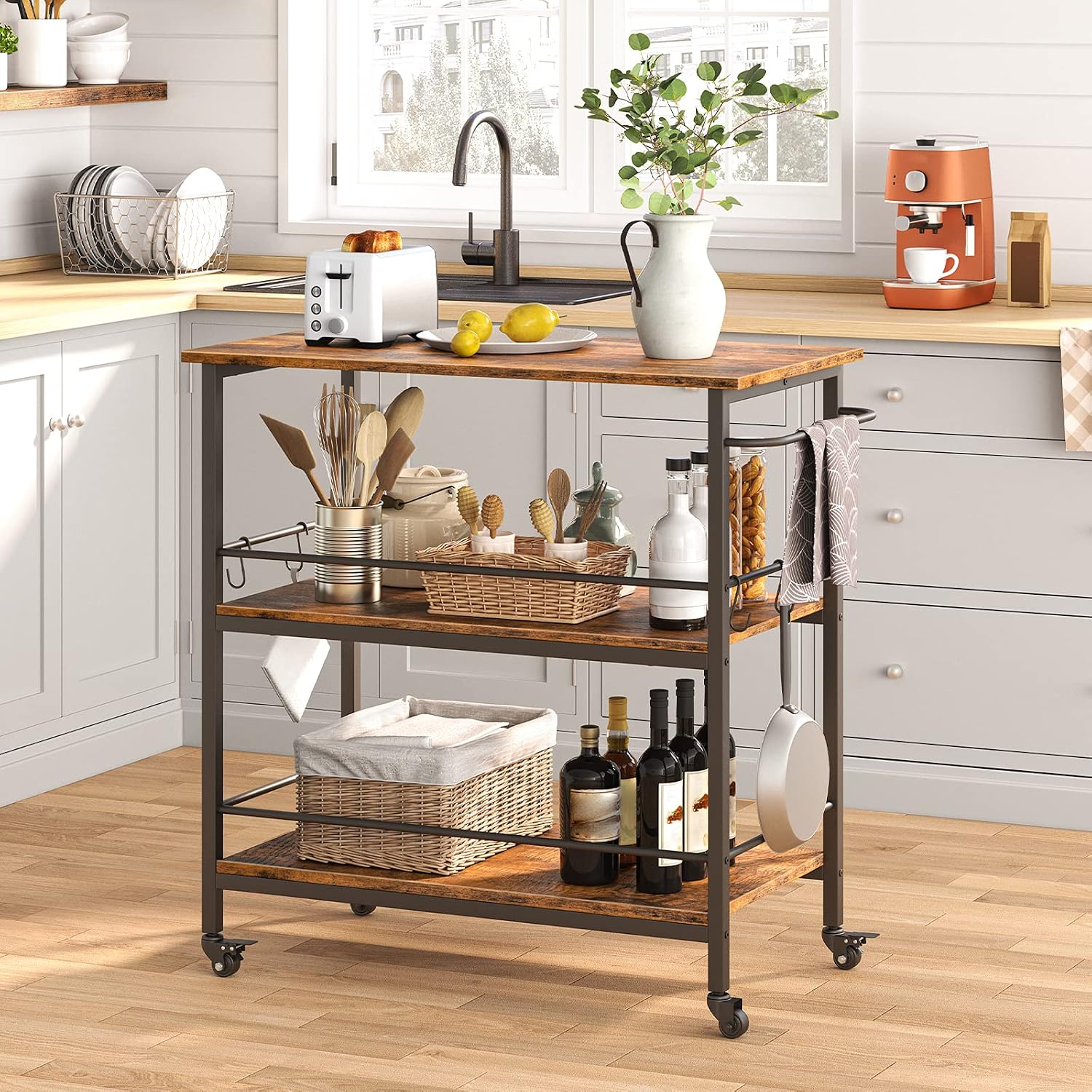 3 Tier Industrial Kitchen Isla - đánh giá và giá Food Storage Table