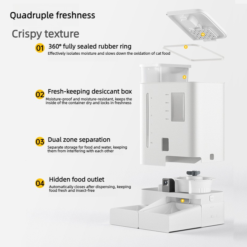 Automatic Pet Feeder Water Dis - đánh giá và giá Food Storage Freeze Dried