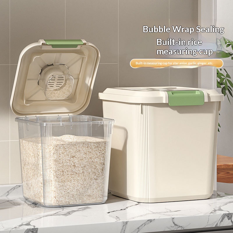 1pc Food-Grade Transparent Ric - đánh giá và giá Food Storage On Wheels