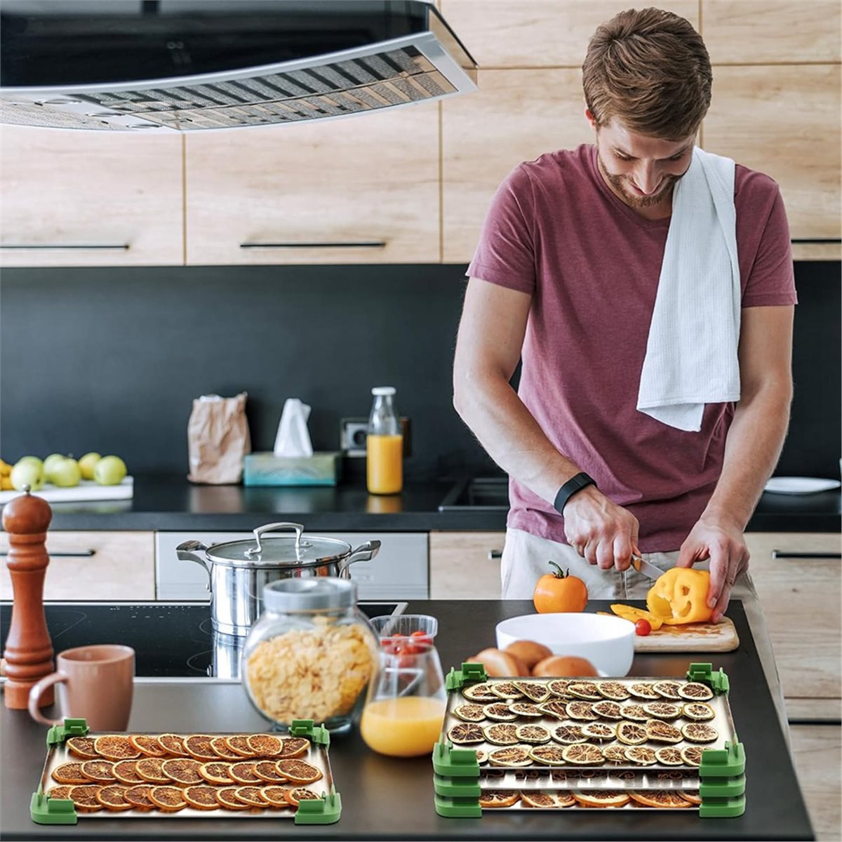 16-Piece Tray Stacker Set for  - đánh giá và giá Food Storage Freeze Dried