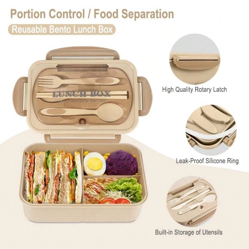 3pcs/1pc Bento Box Adult Lunch - đánh giá và giá Food Storage Vault