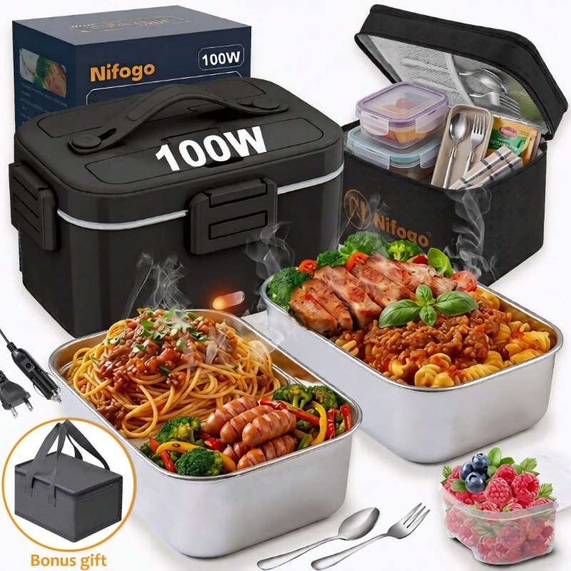 100W Electric Heated Lunch Box - đánh giá và giá Food Storage Bag Organizer
