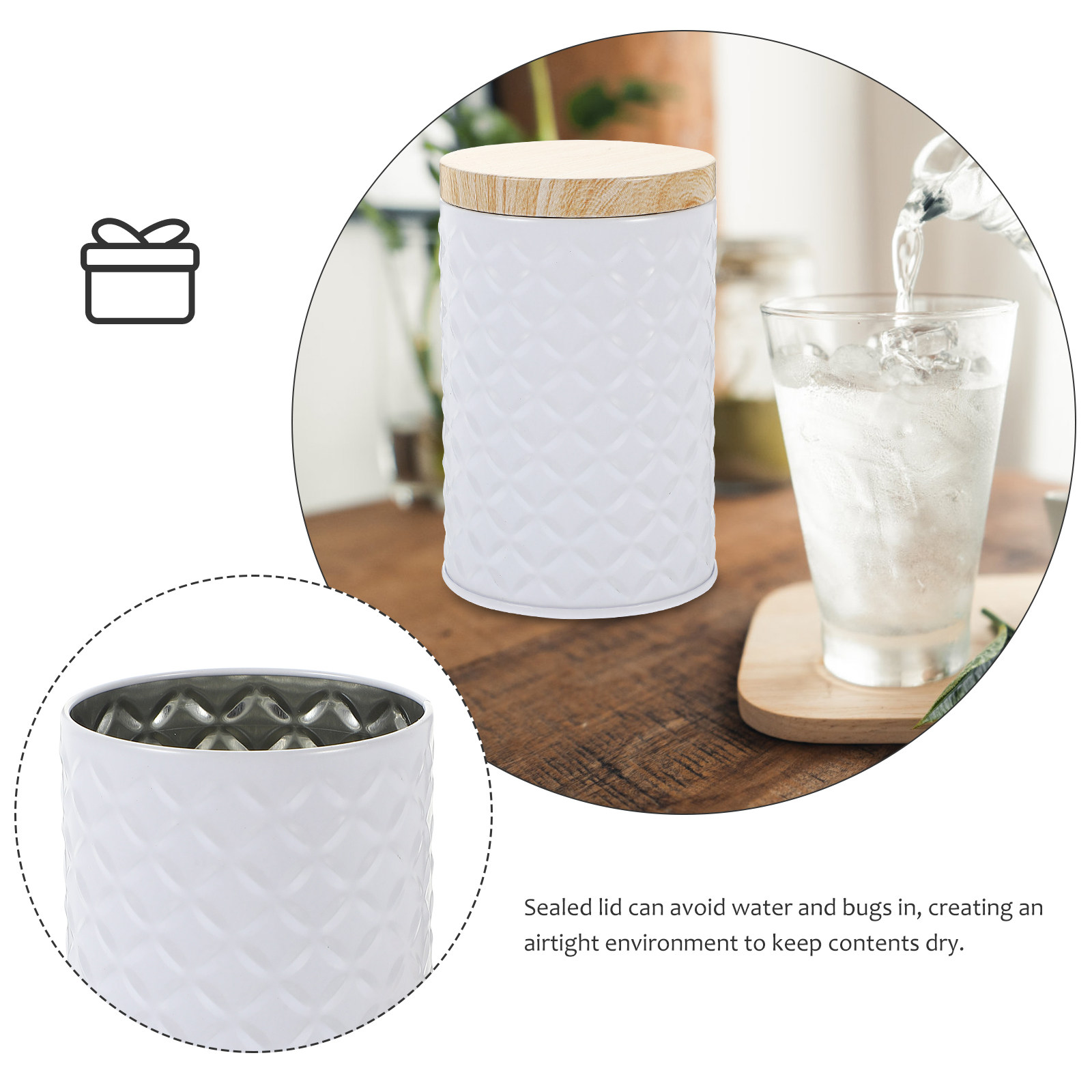2Pcs Food Grade Tinplate Stora - đánh giá và giá Food Storage Jars & Containers