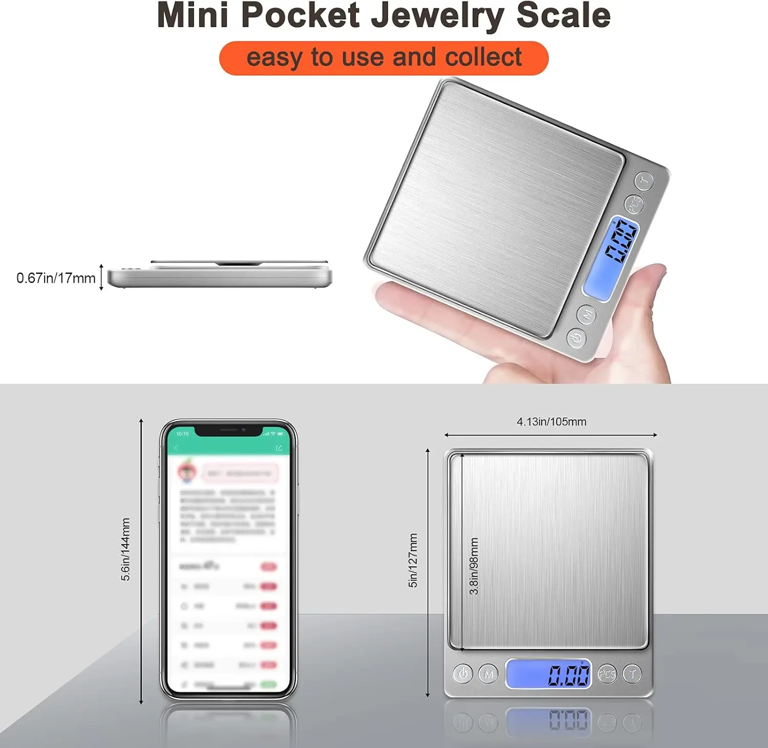 LCD Digital Jewelry Scale 3kg  - đánh giá và giá Food Storage Table