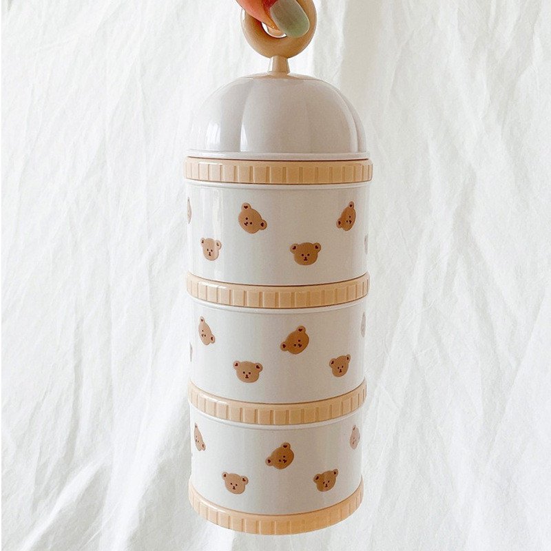 Cute Bear Milk Powder Box Baby - đánh giá và giá Food Storage Dispenser