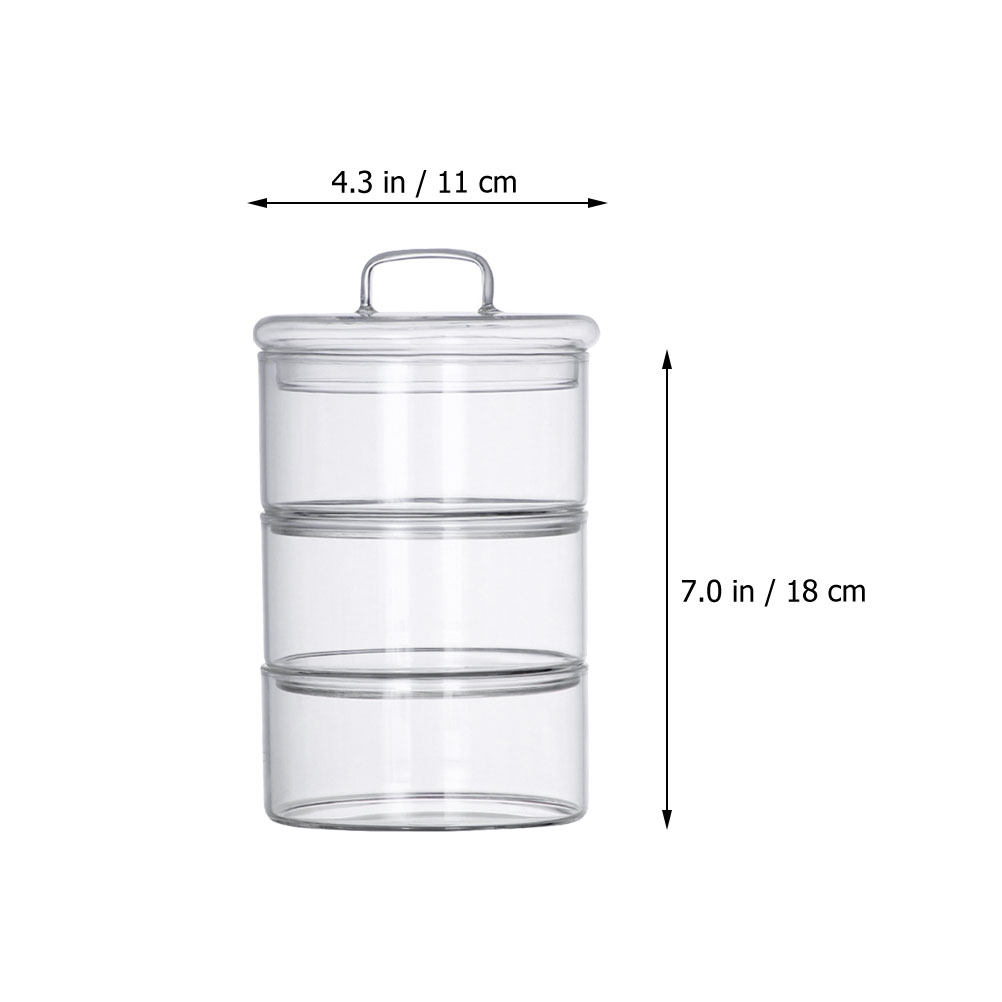1Set Clear Glass Storage Bowl  - đánh giá và giá Food Storage Jars & Containers