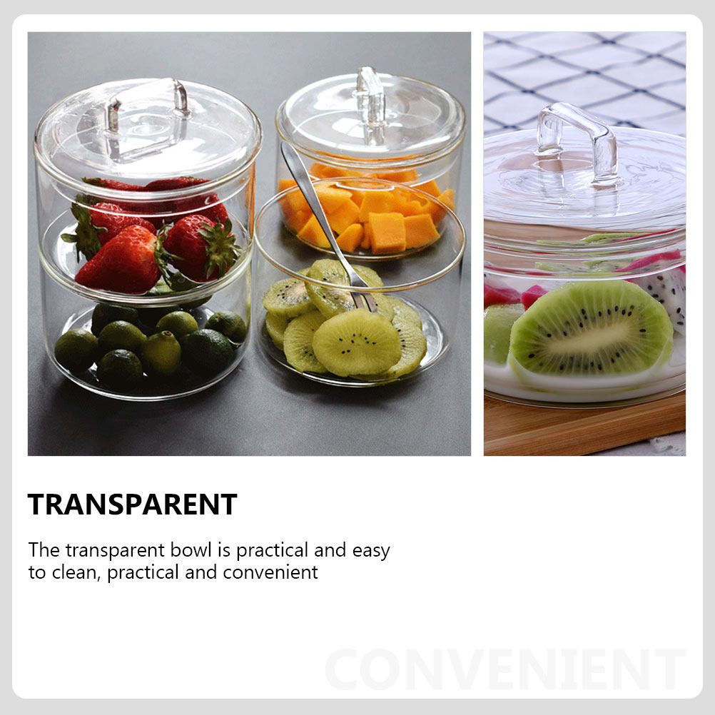 1Set Clear Glass Storage Bowl  - đánh giá và giá Food Storage Jars & Containers