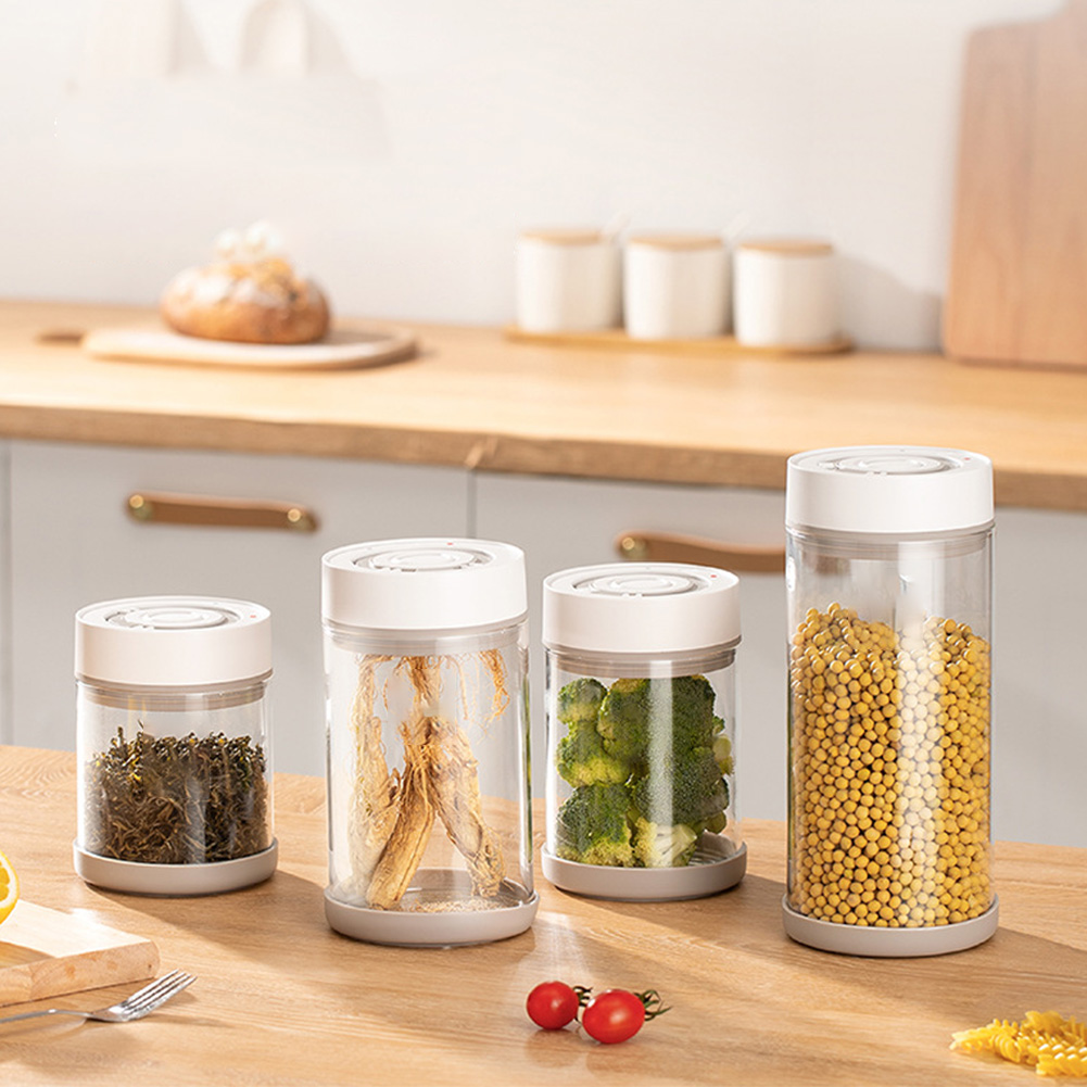 Kitchen Moisture-proof Glass C - đánh giá và giá Food Storage Jar Set