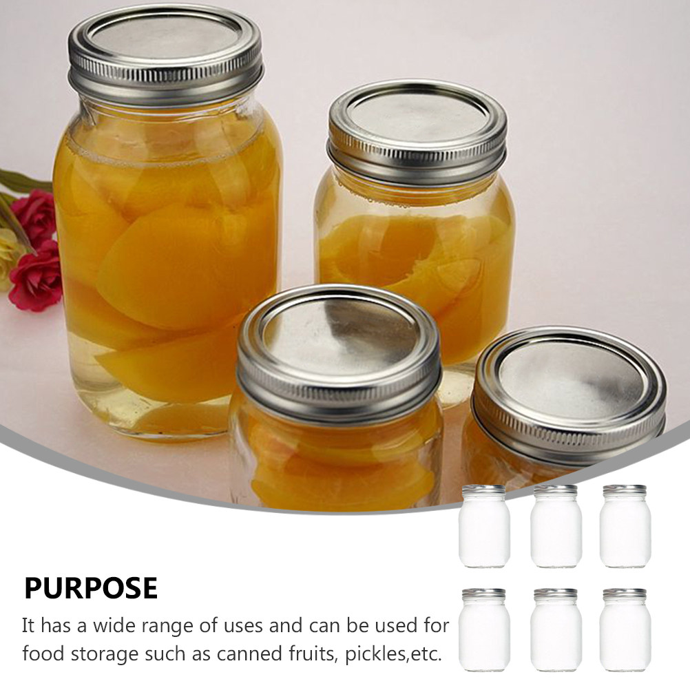 6Pcs Transparent Round Glass J - đánh giá và giá Food Storage Jars & Containers