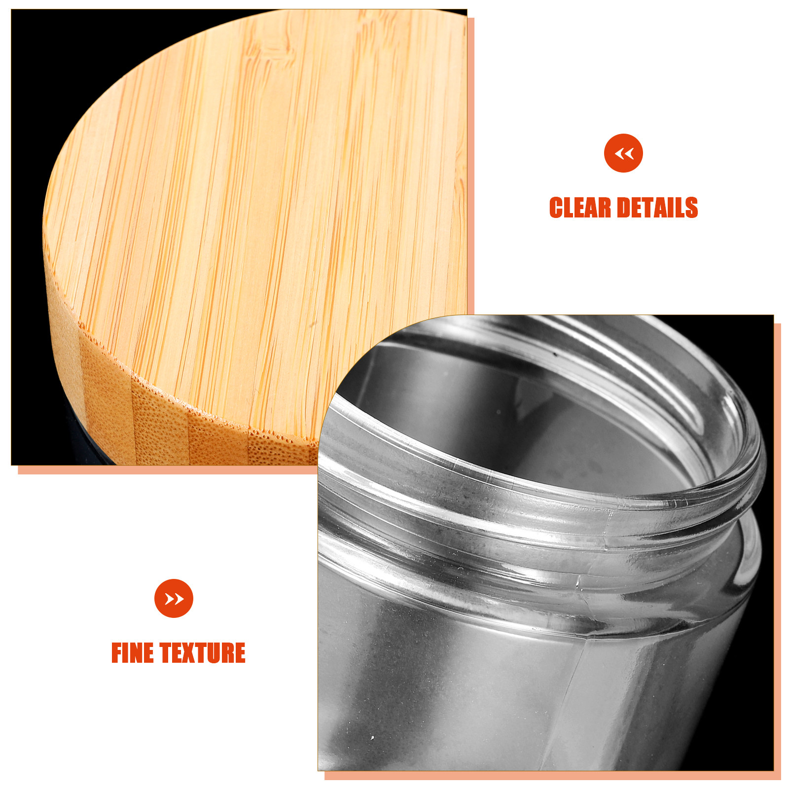 4Pcs Transparent Glass Jars wi - đánh giá và giá Food Storage Jars & Containers