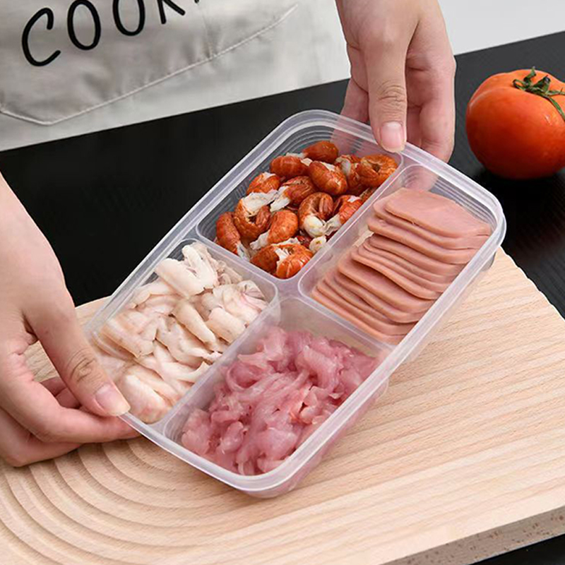 New【4 Grids Plastic Storage Bo - đánh giá và giá Food Storage Vault