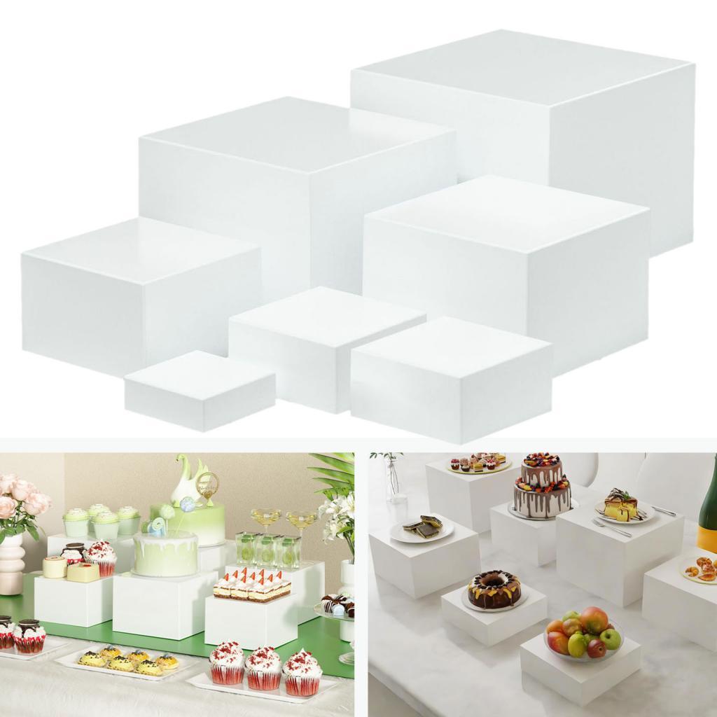 7 Pieces Acrylic Cube Display  - đánh giá và giá Food Storage Table