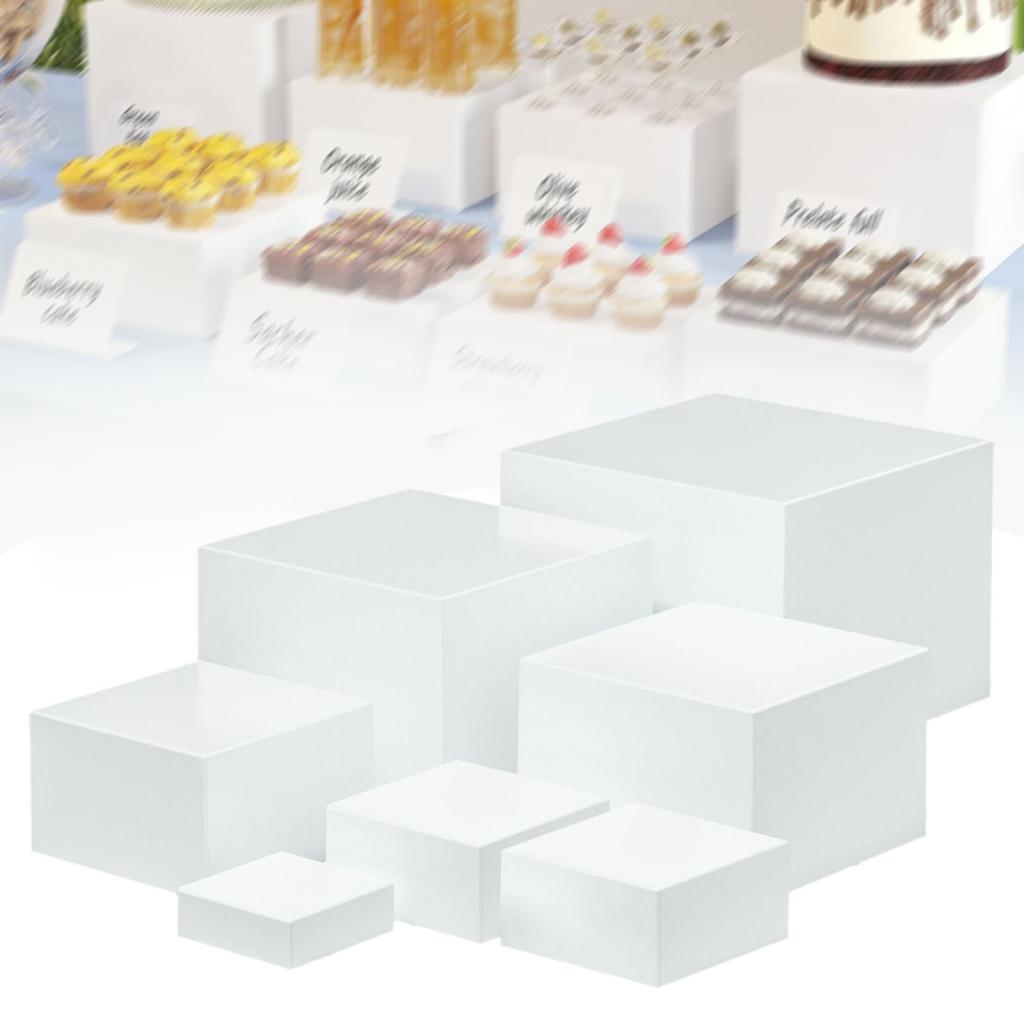 7 Pieces Acrylic Cube Display  - đánh giá và giá Food Storage Table