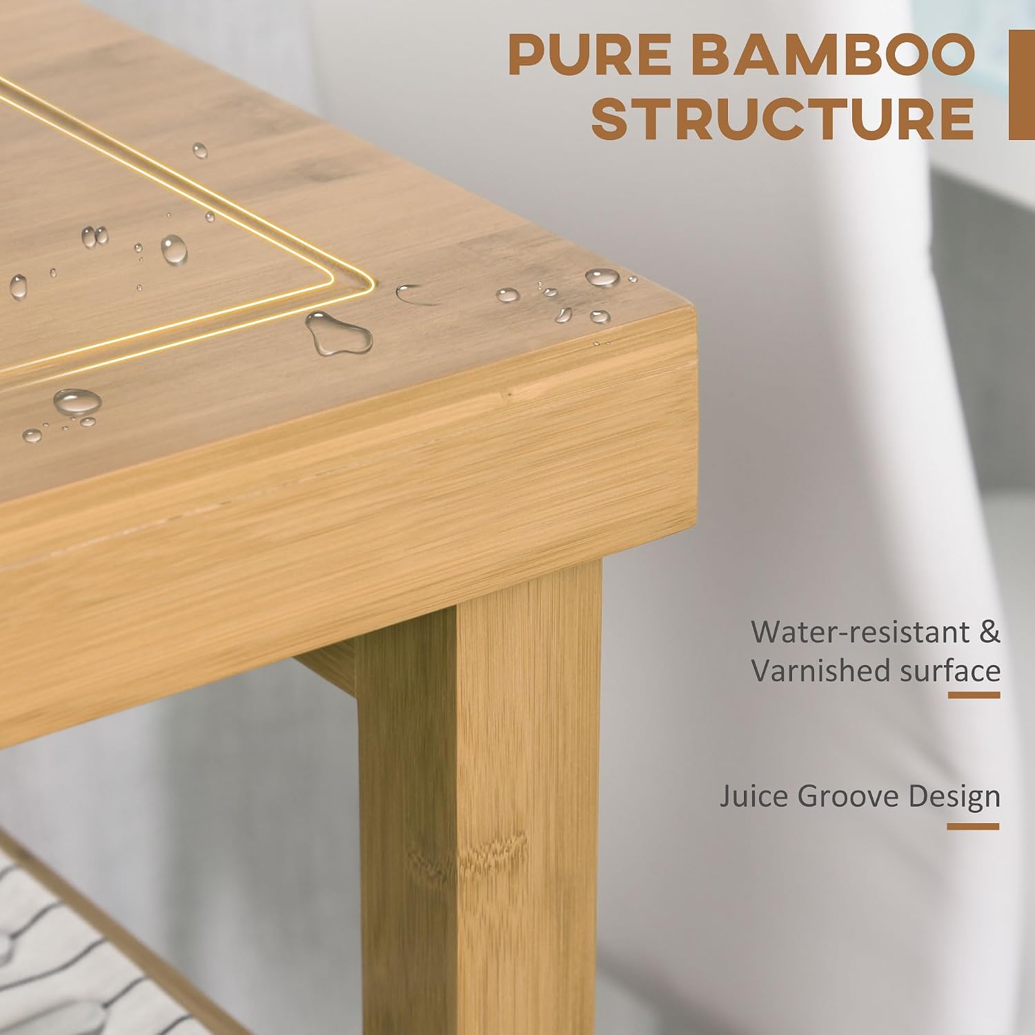 Bamboo Kitchen Island Cart On  - đánh giá và giá Food Storage On Wheels