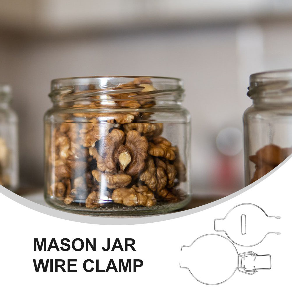 12Pcs Glass Jar Wire Clamps St - đánh giá và giá Food Storage Jars & Containers