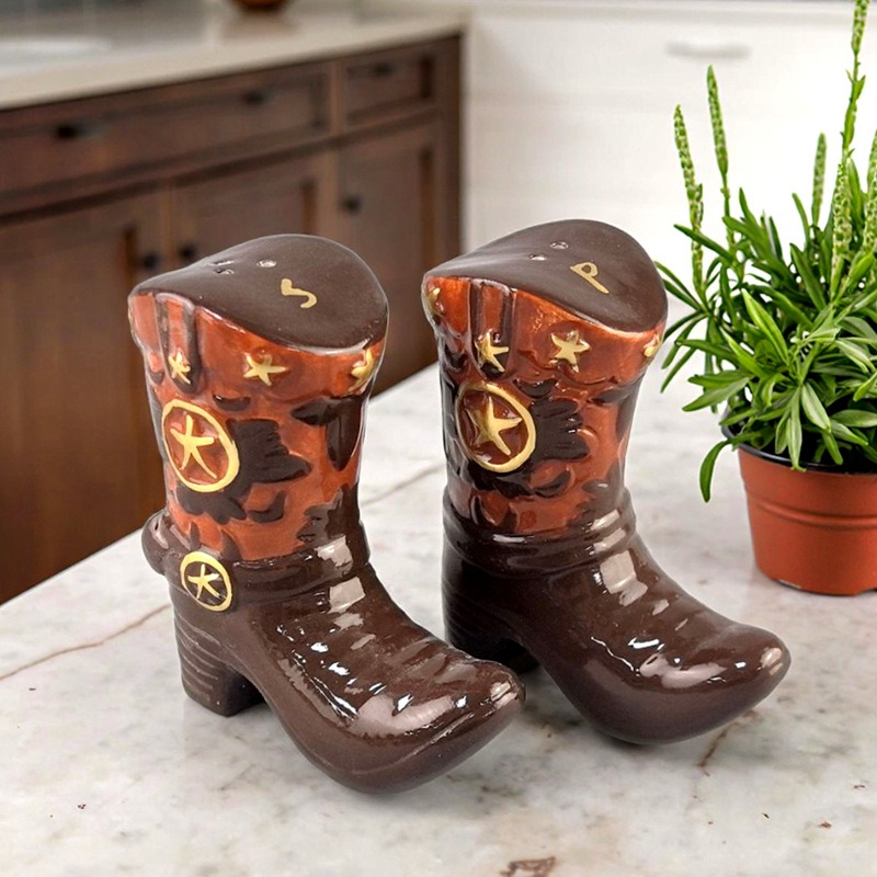 Vintage Boots Ceramic Spice Ja - đánh giá và giá Food Storage Jar Set