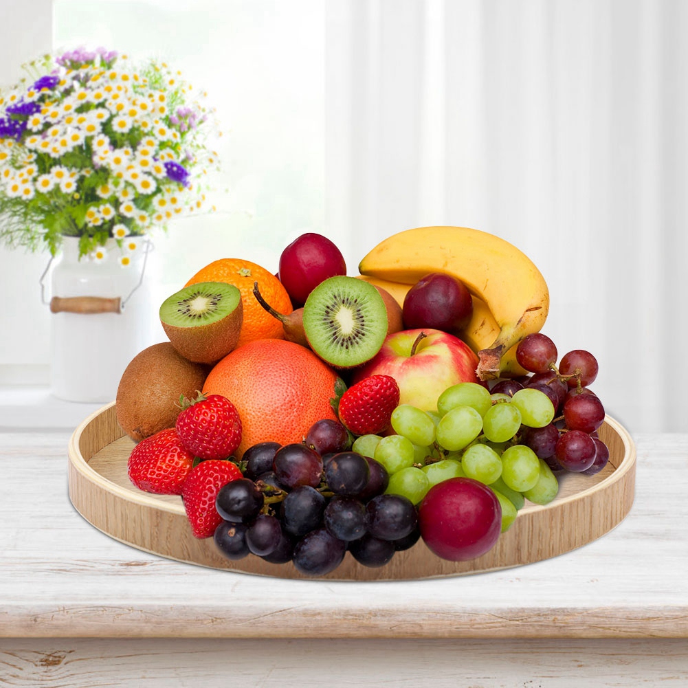 Wooden Serving Tray Tea Plate  - đánh giá và giá Food Storage Table