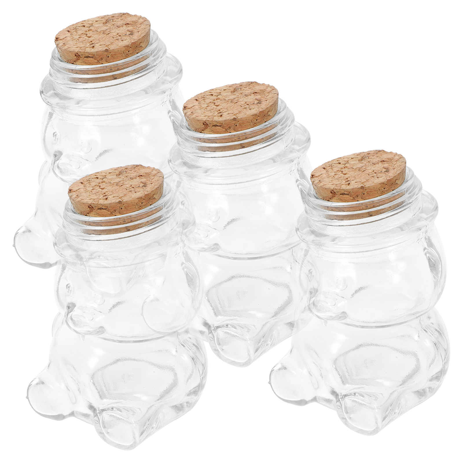 4Pcs Glass Candy Jar Set Trans - đánh giá và giá Food Storage Jar Set