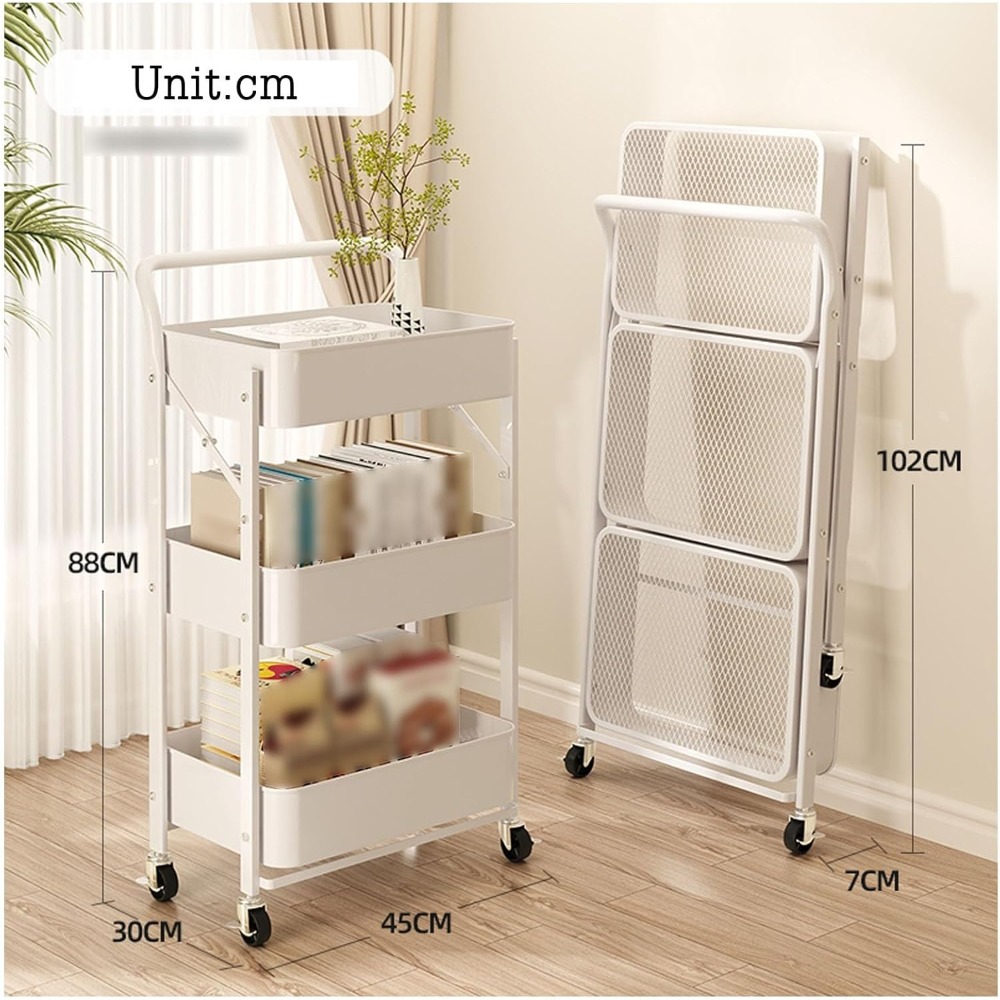 3-Tier Rolling Cart Metal Util - đánh giá và giá Food Storage On Wheels