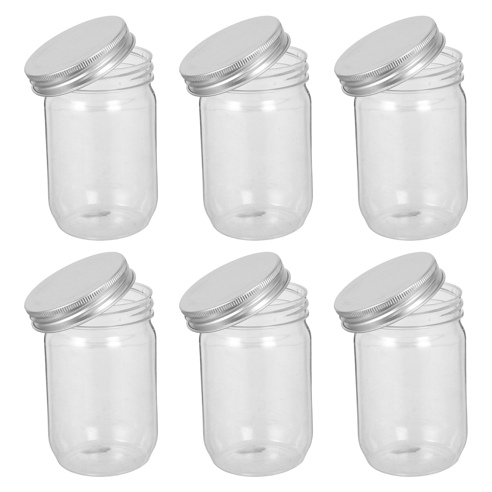 6Pcs Clear Plastic Mason Jars  - đánh giá và giá Food Storage Jars & Containers