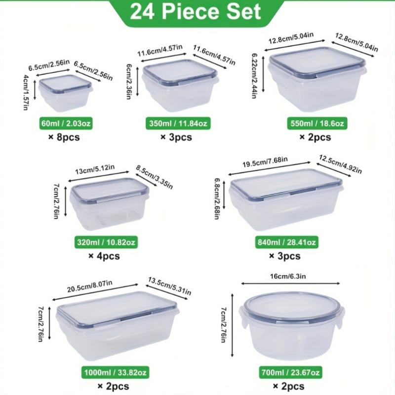48PCS BPA-Free Food Storage Se - đánh giá và giá Food Storage Jar Set